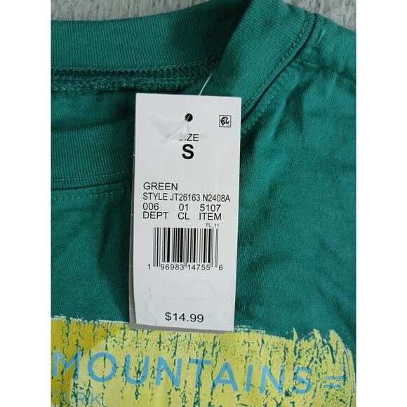 See America Tee Shirt Womens Small Teal Green Blue Creative Action Network NWT - Picture 3 of 7